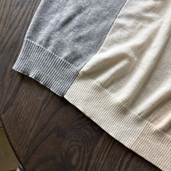 Love Stitch wool blend Color Block sweater Dolman Sleeves Sz L lightweight - Picture 6 of 11